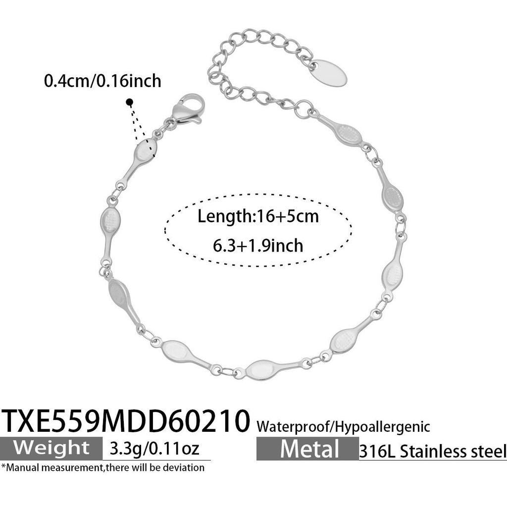 European Style Dopamine Color Block Necklace & Bracelet Set: Stainless Steel Drip Oil, Clavicle Design, Simple & Stylish Personality.