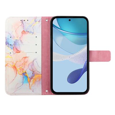 YB Pattern Printing Leather Series-6 For Samsung Galaxy M62/F62 Case Marble Wallet Flip Crossbody Phone Cover