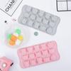 Cartoon Animal 15 Grid Push-Type Soft Bottom Ice Cube Mold Household Silicone Ice Tray Homemade Ice Cube Food Grade