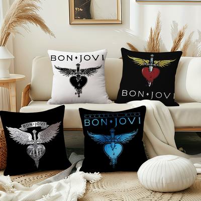 Band B-bon Jovi Cushion Cover Pillow Cover Decoration Room Home Sofa Living Office Car Nordic Simplicity