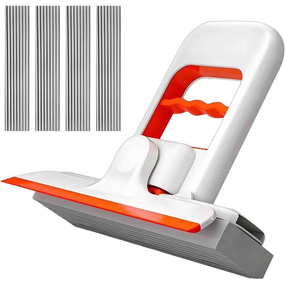 2026 New Mini Portable Self-Suctioning Sponge Mop, Mini Foldable Desktop Sponge Mop with 360° Rotating Scraper