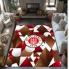 FC St. Pauli Voetbal Print Kristalfluweel Tapijt, Comfortabel Waterabsorberend Antislip Binnen Vloerkleed