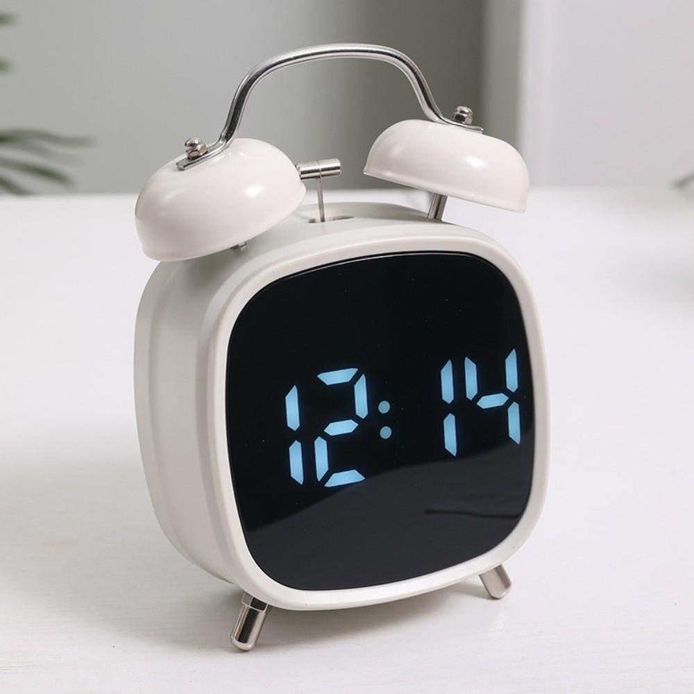 High Volume Twin Bell Alarm Clock Temperature Displa Table Clock Electronic Alarm Clock Indoor Use