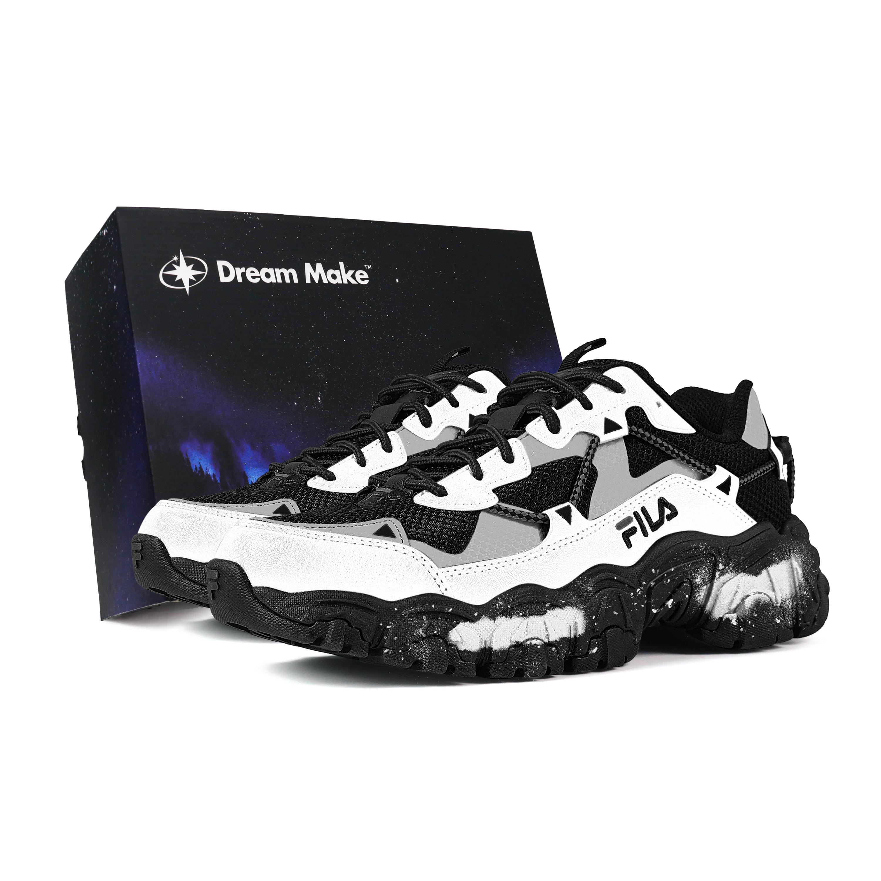 

FILA Fluid Casual Shoes Unisex Low top Black White 1JM02570H_001(Team773--) 37.5