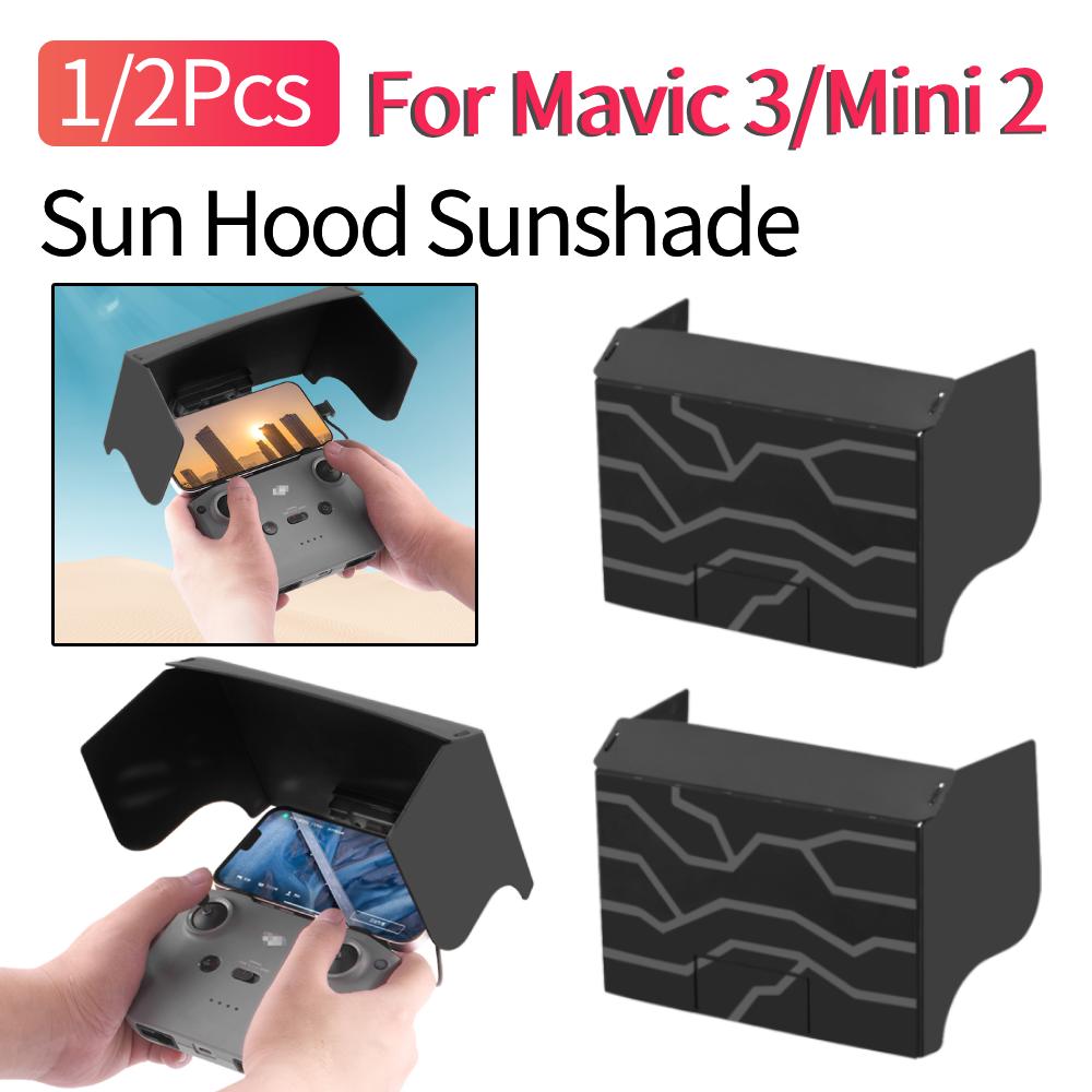 1/2Pcs Sun Hood Sunshade Anti-glare Phone Screen Sunshade for Mavic 3/Mini 2/Air 2/Air 2S/MINI 3 Pro RC-N1 Drone Accessories