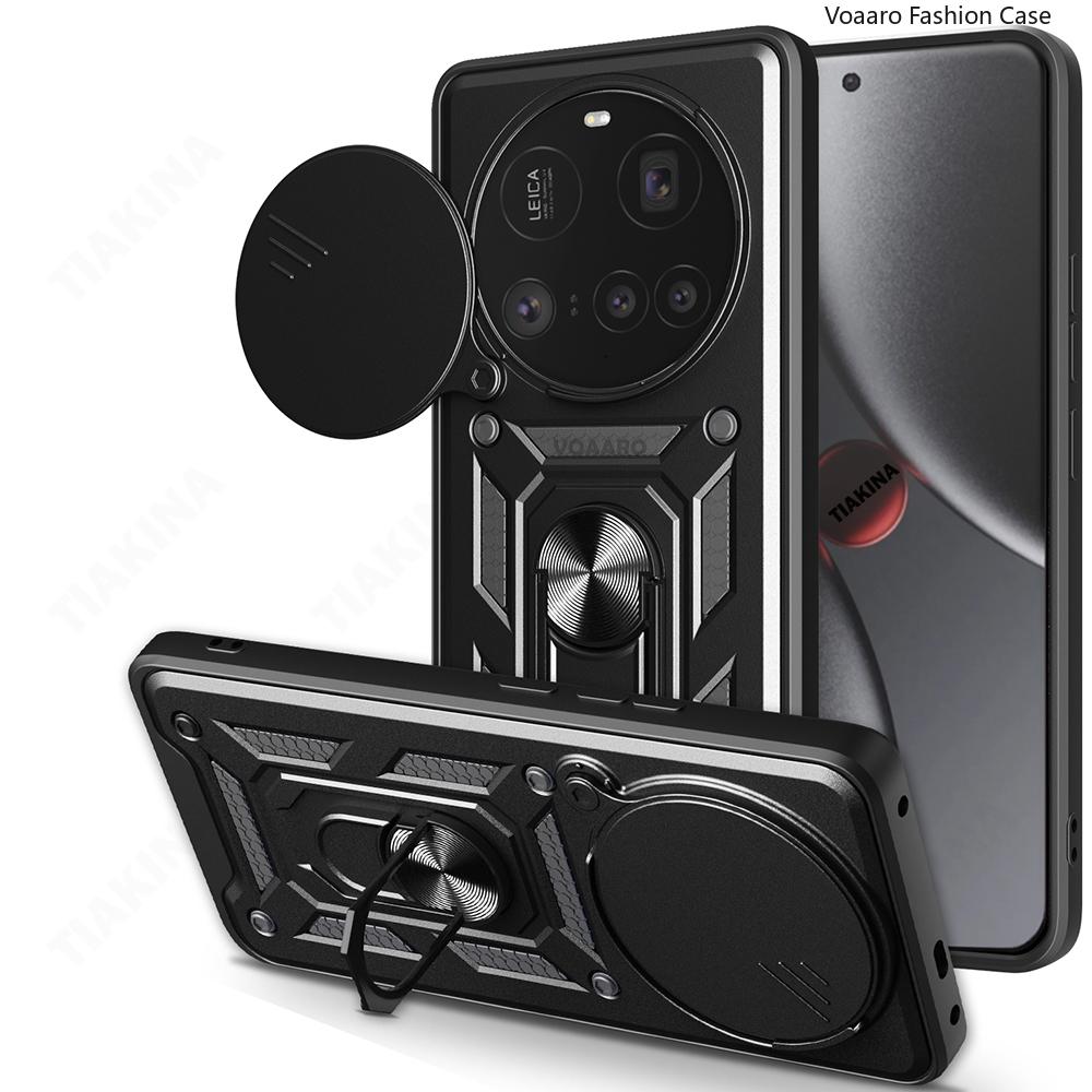 

Slide Lens Armor Funda For Xiaomi 15 Ultra Case for Xiaomi Mi 15 Ultra Case Magnetic Ring Stand Holder Cover Shockproof Capa for Xiaomi 15 Ultra чорний