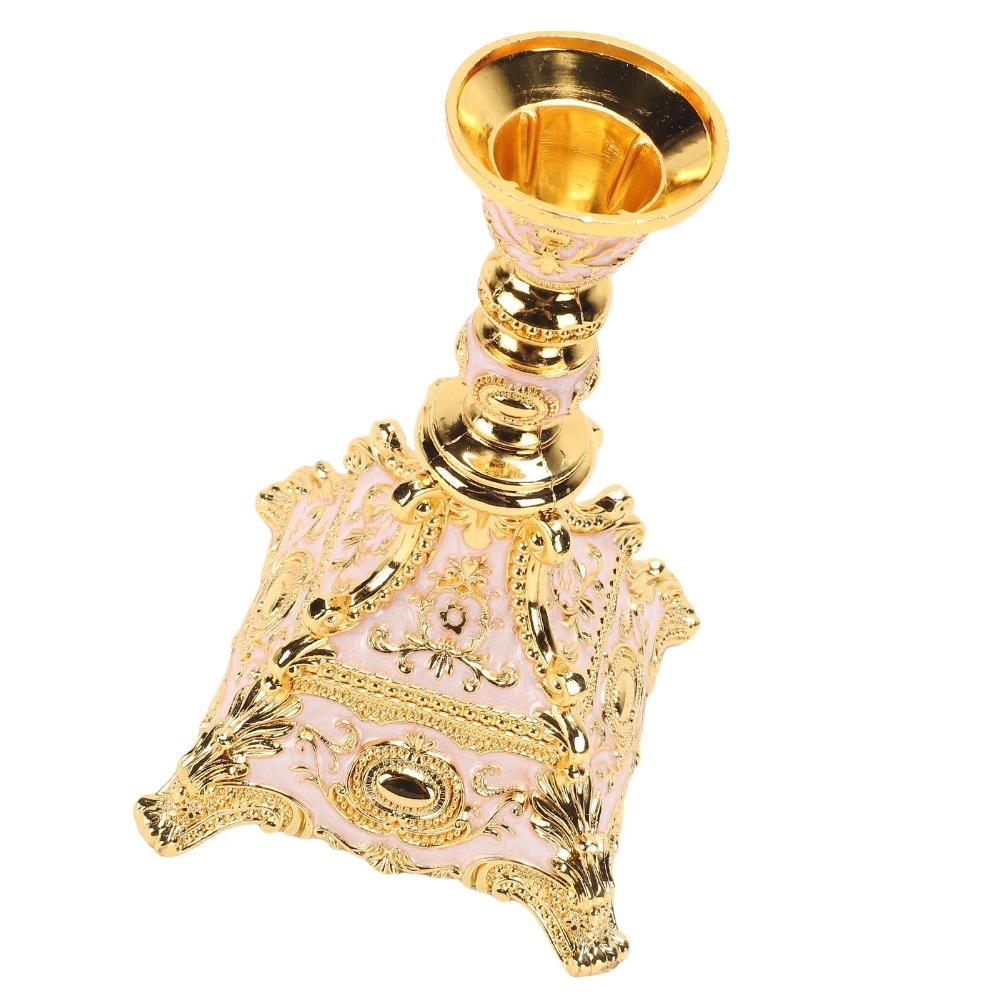 European Style Retro Candle Holder Gold Finish Metal Candle Holder For Parties