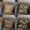 2D Golden Cats On Branches Patterned Pillow Cover Pattern Cushion Cover Suitable For Sofa Bedroom Car Pillow Cover
