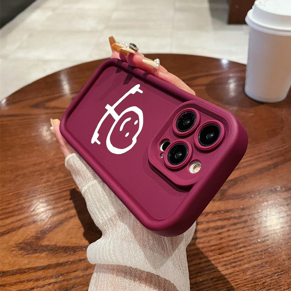 N78 Cartoon Matchman Soft Angel Eyes Phone Cases for iPhone 15 14 12 11 Pro Max 13 Mini 7 8 6S Plus XS Max XR SE Shockproof Bumper Cover