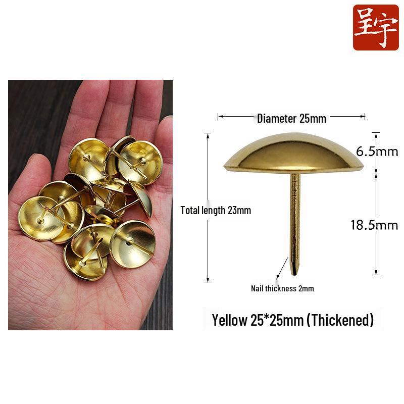 Antique-style Round Head Sofa Decoration Nails, Retro Pushpins, Thickened and Smooth Foam Nails, Furniture Hardware.