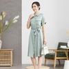 Women's Waist-Hugging Mulberry Silk Dress: Niche Summer Medium-Length Skirt