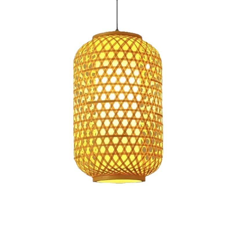 Antique-Style Bamboo Lantern for Outdoor Scenic Areas, Night Markets, Teahouses, Inns, and Hot Pot Restaurants; Customizable with Text.