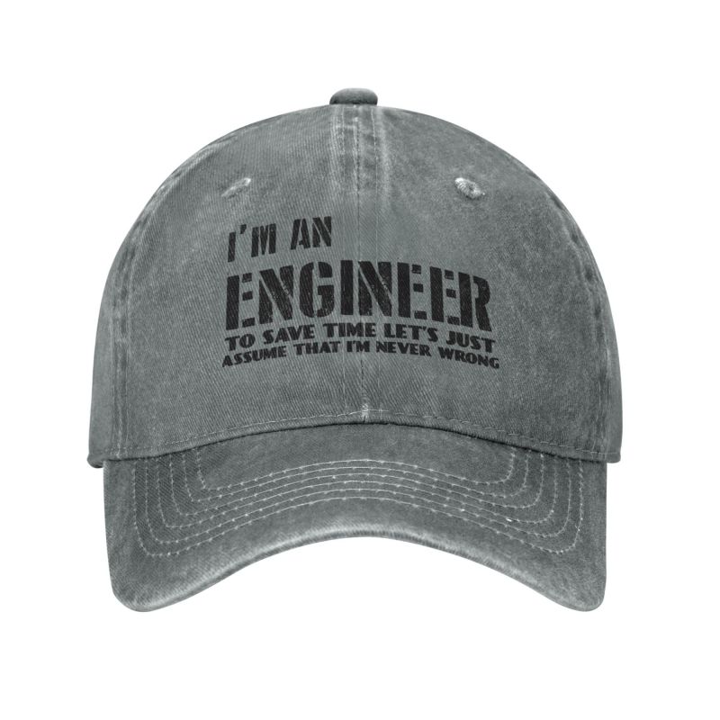 Fashion Cotton I'm An Engineer I'm Never Wrong Baseball Cap for Women Unisex Breathable Funny Engineering Quote Dad Hat Performance