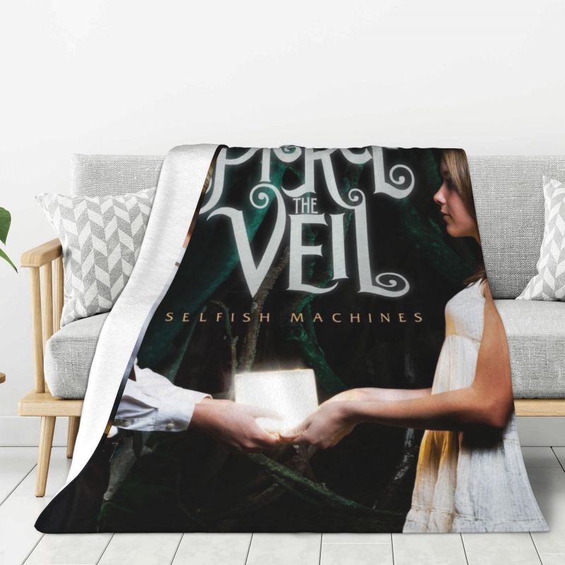 Custom Pierce Veil Romantic Memories Blankets Warm Flannel Throw Blanket for Home Sofa Office Travel 75X95CM