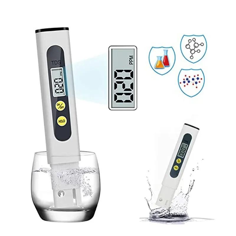 Digital TDS Water Tester 0-9990ppm Quality Analyzer for Aquarium Hydroponics Pool and Drinking Water Filter Monitoring