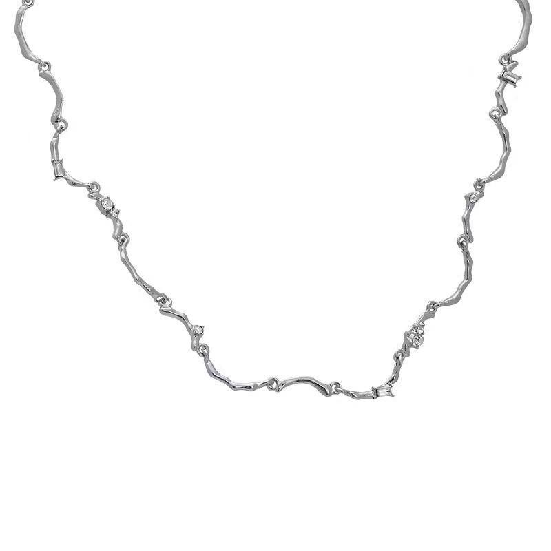 European and American Full Diamond Splicing Necklace Chokr Collar Internet Celebrity Personality Trend Necklace Fashion Niche Design Collar
