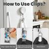 1/2/4Pcs Retractable Towel Rack Automatic Rebound No Drilling Self-Adhesive Wall-Mounted Hand Towel Holder With Strong Clips