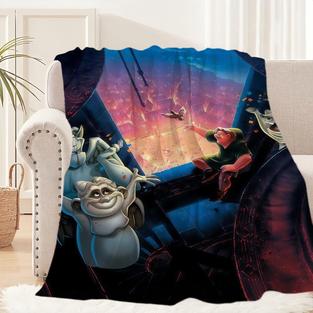 

Cartoon The H-Hunchback Notre Dame DSN Blanket Blanket for Couch Sofa Travel Home Picni Flannel Blanket birthday gift Warm 30x40in