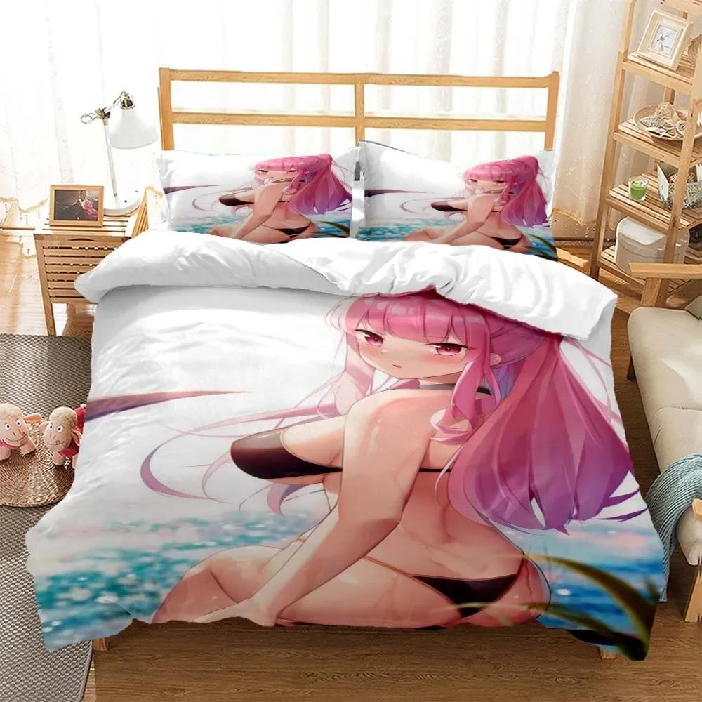 Sexy Anime Beauty Digital Print Polyester Bedding Sets Child Kids Covers Boys Bed Linen Set for Teens Bedding Set