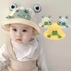 Cartoon Frog Bucket Hat Kids Cute Cotton Infant Boys Girls Fisherman Cap Toddler Children Panama Sun Hats Spring Summer Baby Minimalist