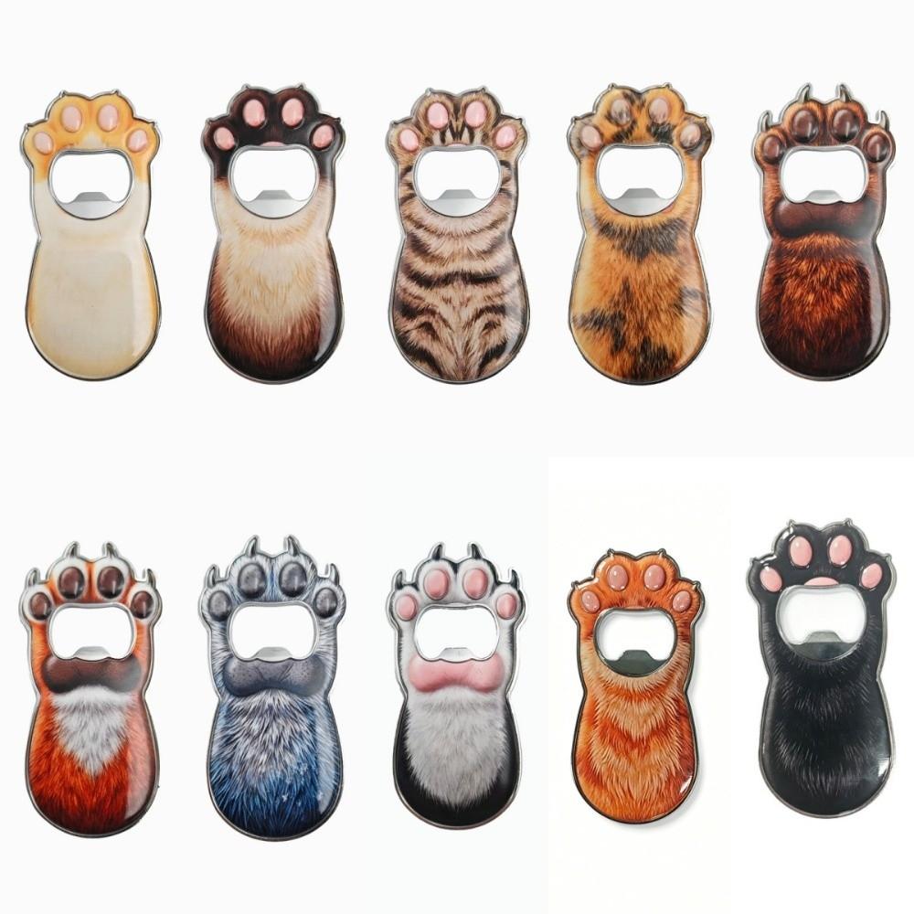 Zinc Zinc Zinc Alloy Cat Paw Bottle Opener Creative Magnetic Cap Remover Kitty Fridge Magnet Gift