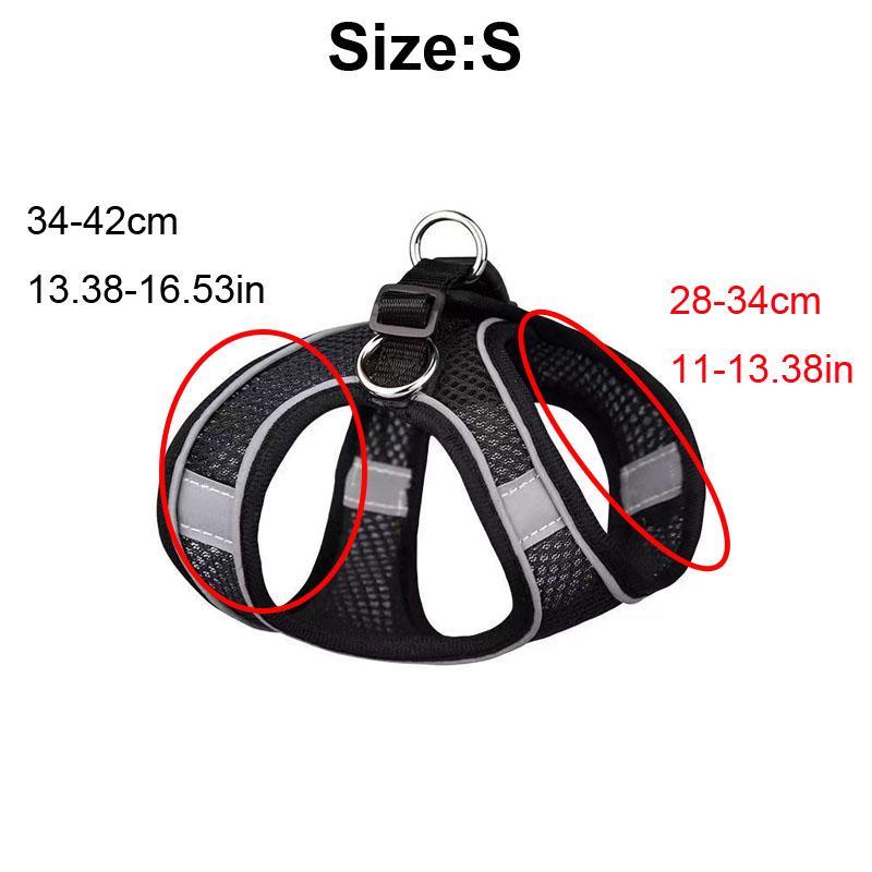 2Pcs Soft Small Dog Harness and Leash Kit Adjustable Reflective Mesh Puppy Harness Leash Easy Walk Dog Puppy Harness Vest