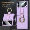 Foldable Phone Case With Ring Kickstand Galaxy Z Flip3 Flip4 PC Cover Flip Style Protective Shell