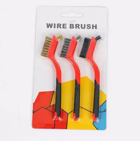 

7 Inches Stainless Steel Brush Brass Cleaning Brush Polishing Rust Remover Metal Wire Burring Cleaning Tool Family 3-piece set 3 Pcs
