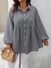 European and American Autumn 2024 Plaid Ruffle Hem Cover-up Dress