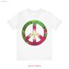 Peace Sign Jersey T Shirt Support Life Hippie Flower Power Vintage Graphic Homme Fashion Top For Everyday Wear