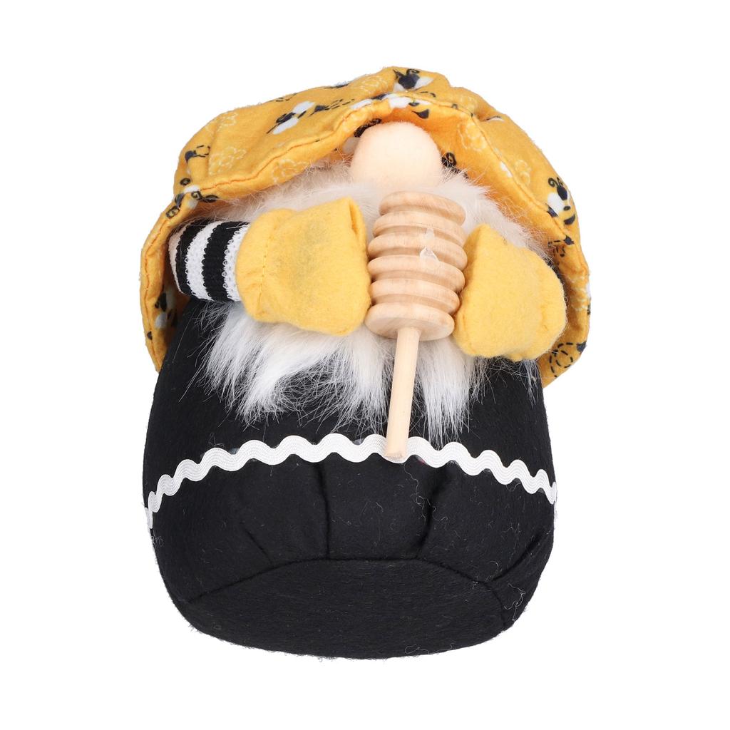Patrón de Abeja Muñeco Gnomo Enano Muñeco sin Rostro Adorno Decoración para Sala de Estar Sofá Escritorio Estantería
