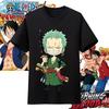 One Piece Anime Character Printing Oversized Cotton Tshirt Men and Women Comfortable Y2K Childrens Clothing Summer Tshirt