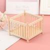 1Pc 1:12 DollHouse Miniature Wooden Baby Bed Dolls Furniture Accessories Toys