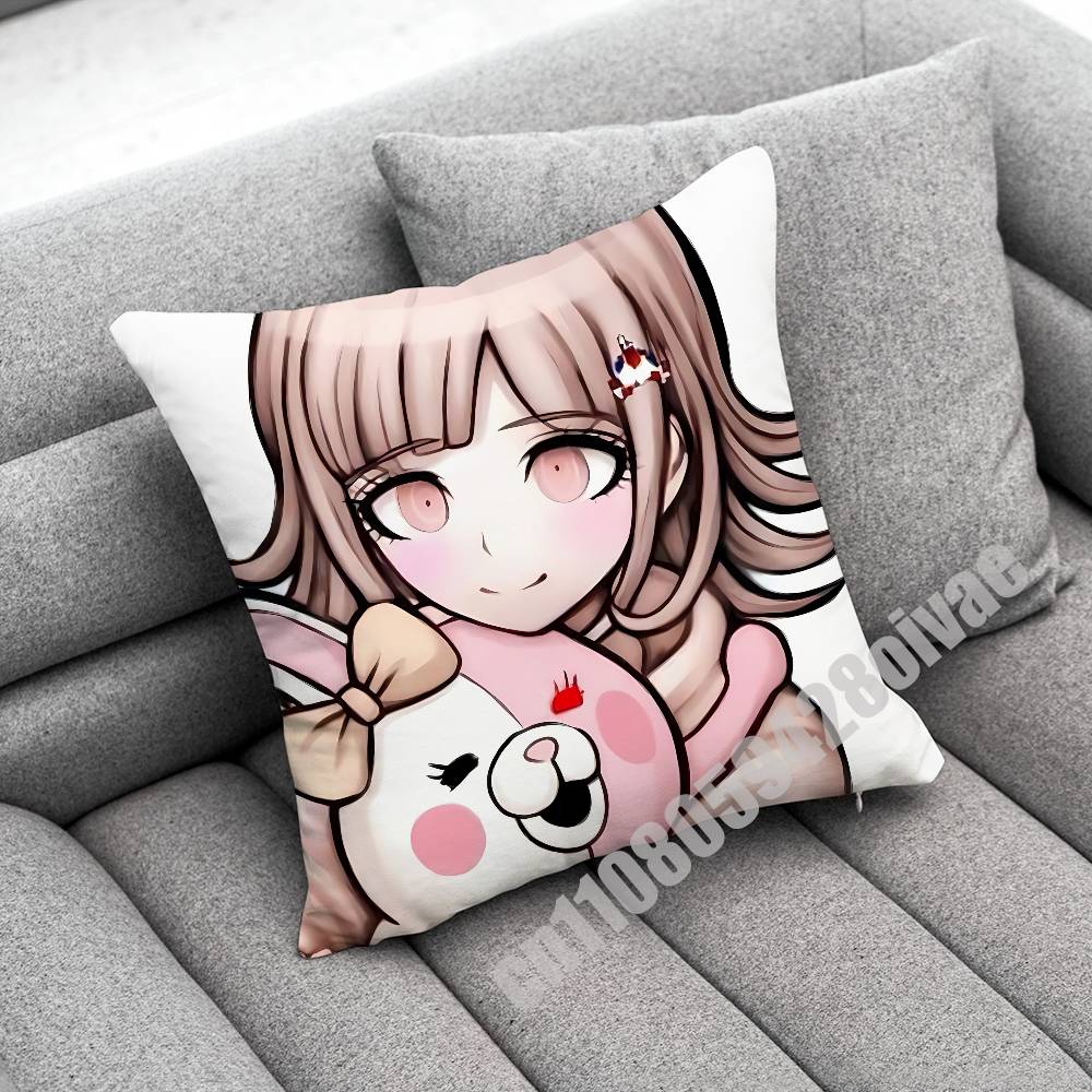 D-Danganronpa Chiaki Nanami Junko Enoshima Throw Pillow Case For Decoration 35X35Cm 45Cm Square Home Pillowcase Case