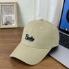 Fashion Hat American Embroidery Letter Baseball Cap Wide Brim Hard Top Cap White Spring and Summer Male and Female Couples Tide Show Small Tide