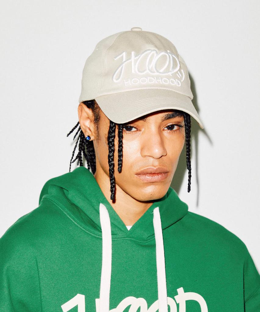 HOODHOOD Signature Logo Ball Cap Beige