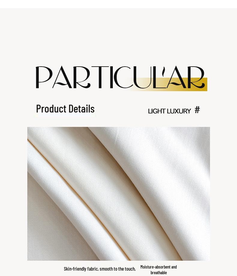 Light Luxury Skin-Friendly Embroidered Duvet Cover Set, Super Soft & Breathable, Available In Single/Double & Student Three-Piece Styles.