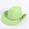 Beliebte europäische und amerikanische Mode OL-Stil einfarbiger Cowboyhut Herren und Damen High-End Zylinder Jazzhut Filzhut