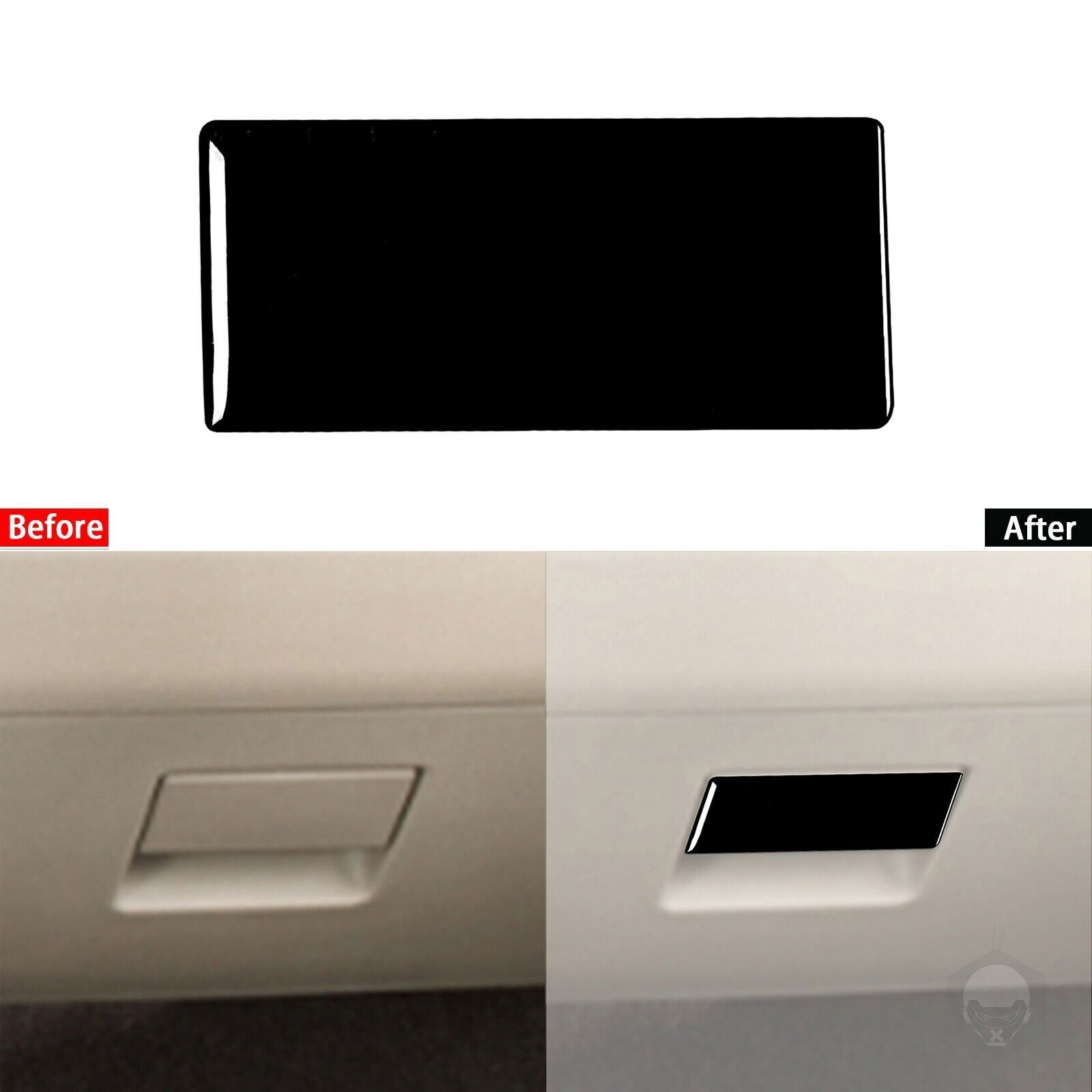 Glossy Piano Black Co-pilot Glove Box Panel Cover For RAM 1500 2500 3500 13-18