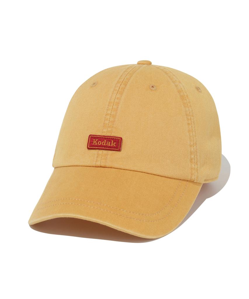 KODAK Small Wappen Washed Relaxed Fit Ball Cap Yellow