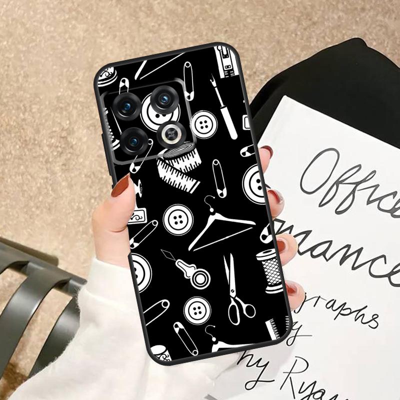 Sewing Scissors Buttons Case For OnePlus 15 15R 13 13R 13T 12 12R 11 10 Pro 8T 10T Nord 5 CE 2 3 4 Lite N20 N30 Cover