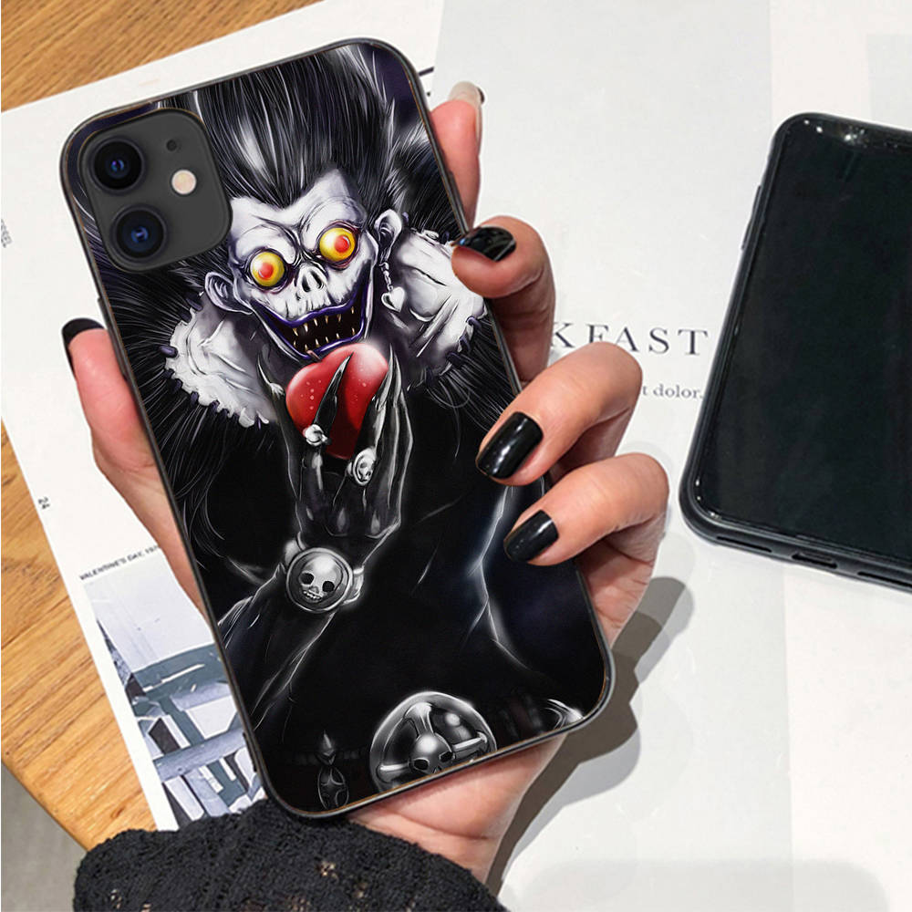 Hülle für Samsung A04 A14 A23 A34 A54 M23 M33 M52 M53 Realme 10 9 C30S C35 C55 VIVO Y02S Y21 Y51 X80 Pro Transparente Hülle WI87 Death Note Anime