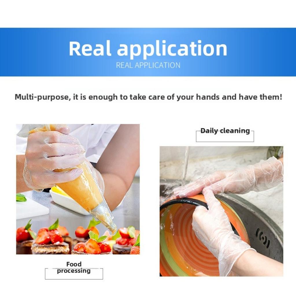 50-1 Perechi Mănuși TPE de Unică Folosință - Mănuși din Plastic Moale Transparent, Folosite pentru Bucătărie, Baie, Casă și Îngrijire Zilnică, Mănuși pentru Îngrijire la Domiciliu | Mănuși Moi