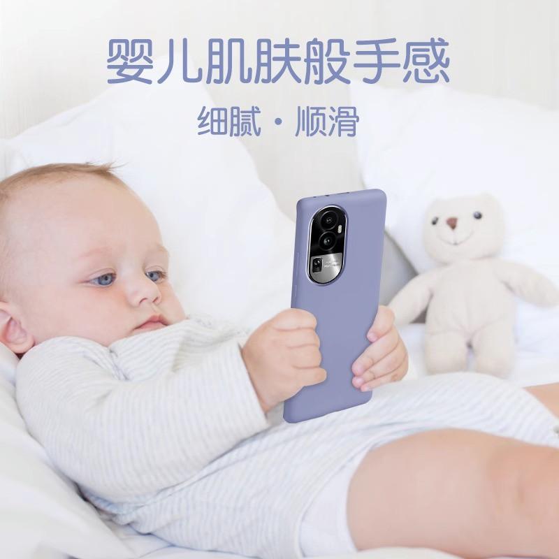 Flüssiges Silikon Handyhülle für OPPO Reno 10 Pro Vollschutz Stoßfest Weicher TPU Stoßfänger Mit Kratzfester Mattierter Oberfläche