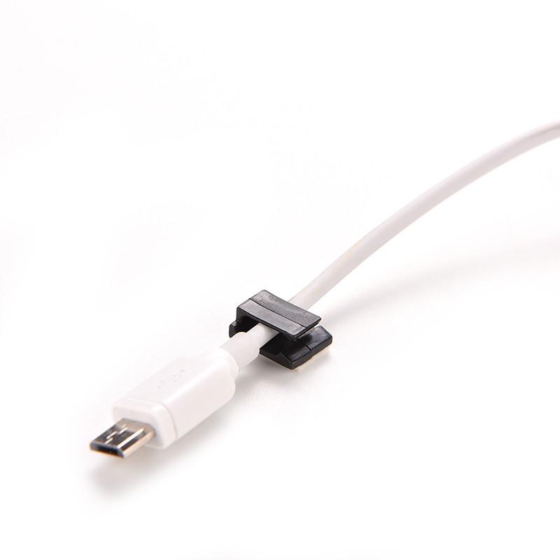 20 PCS Plastic Car Wire Cord Cable Holder Wrapper Pasted Flat Cable Holder Tie Clips Fixer