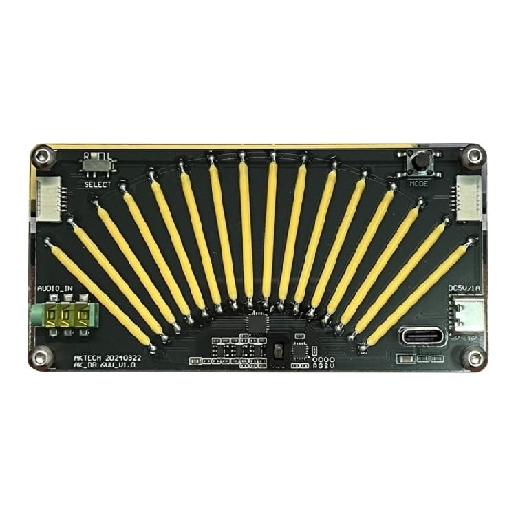 AK-DB16VU Music Meter Level Music Sound Spectrum Indicator VU Meter Pickup Rhythm Light Amplifiers Atmosphere Lamp