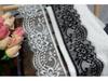 Gold Thread Black & White Double-Sided Eyelash Lace Fabric for DIY Clothing Straps & Splicing