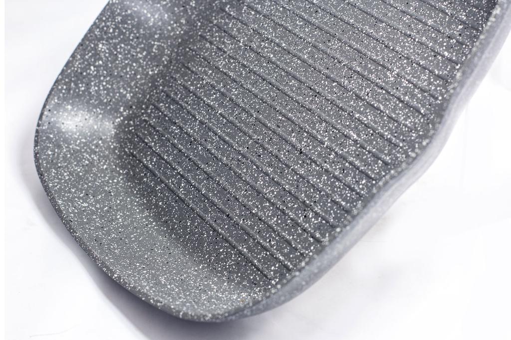 Patelnia grill 28cm z pokrywką BERLINGER HAUS Gray Stone Touch BH-6108