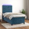 VidaXL Slat Bed Base with Mattress and LEDs, Upholstered Bed, Single Bed, Adult Bed for Interior Bedroom, 3136039