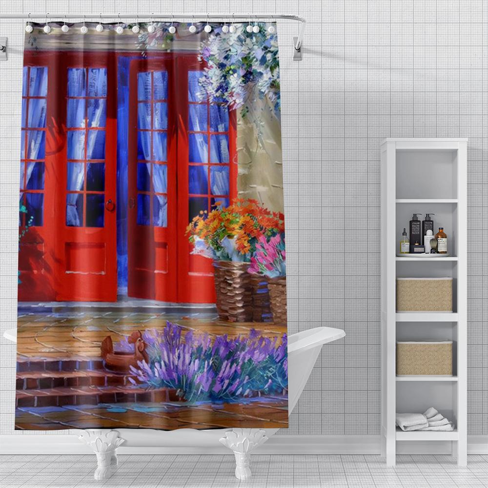 home shower curtains for bathroom Oil painting style waterproof fabric bathroom Curtains modern shower curtain 180x200 240x200
